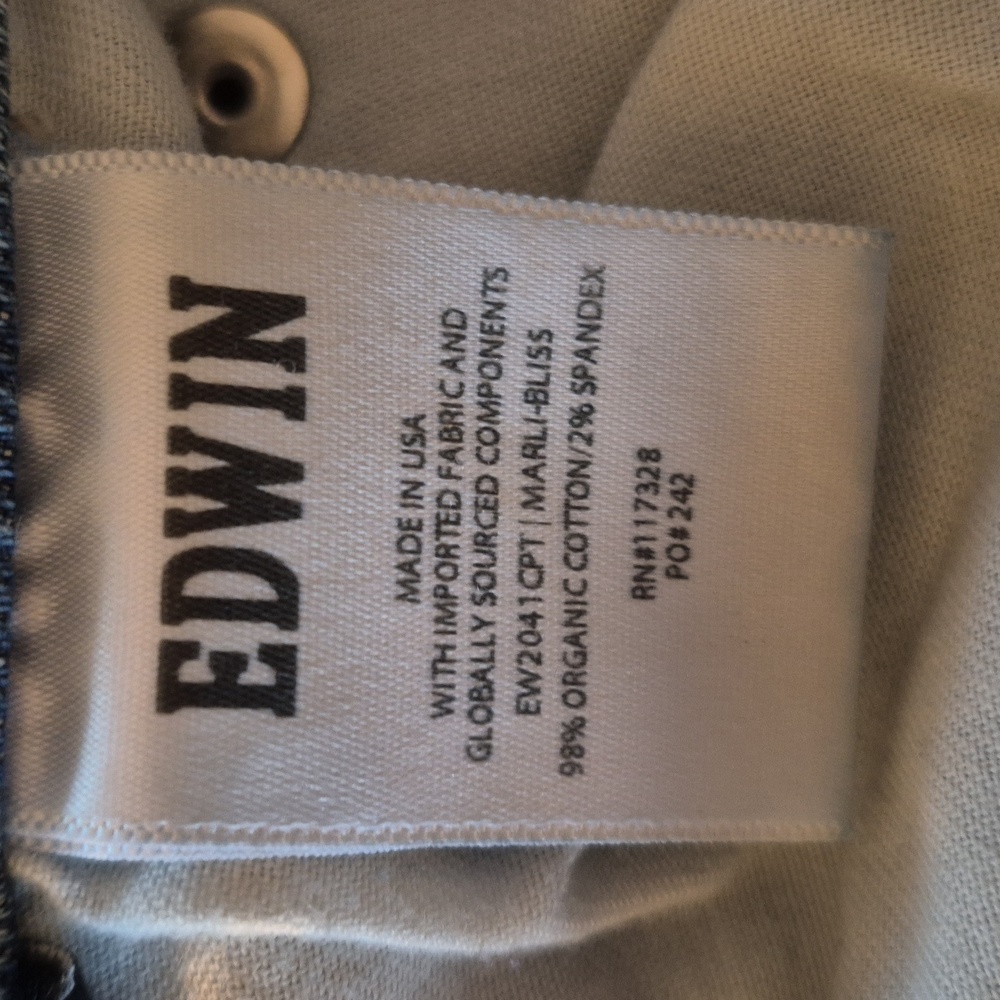 Edwin Ultra High-Rise Straight Ankle Jeans Women's 27 - Picture 12 of 15